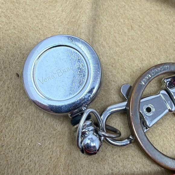 Vera Bradley Rumba Multicolor ID Badge Holder & Lanyard With Keyring Pink Blue - Picture 6 of 6